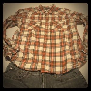 Snap Button Plaid Shirt